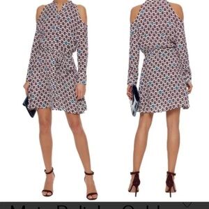 Maje Ralinka Cold Shoulder Print Dress